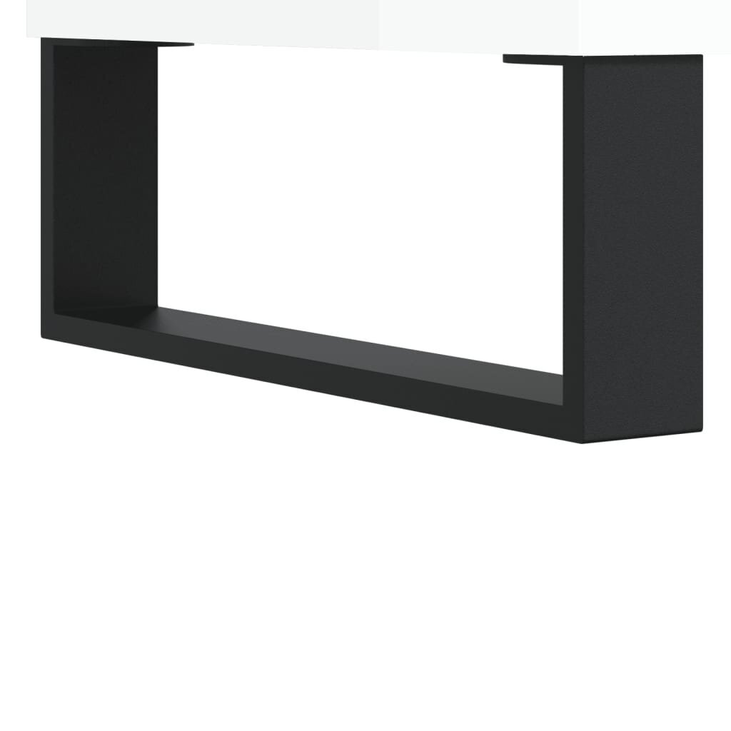 vidaXL plaadikapp, kõrgläikega valge, 84,5 x 38 x 89 cm, tehispuit hind ja info | Kapid | kaup24.ee