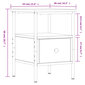 vidaXL öökapp, Sonoma tamm, 34 x 36 x 50 cm, tehispuit hind ja info | Öökapid | kaup24.ee