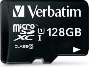 Mälukaart Verbatim (44085), 128GB, Micro SD hind ja info | Mobiiltelefonide mälukaardid | kaup24.ee