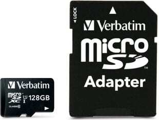 Mälukaart Verbatim (44085), 128GB, Micro SD hind ja info | Mobiiltelefonide mälukaardid | kaup24.ee