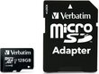 Mälukaart Verbatim (44085), 128GB, Micro SD цена и информация | Mobiiltelefonide mälukaardid | kaup24.ee