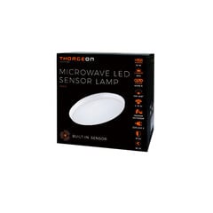 Slim ümmargune mikrolaineandur LED-lamp 16W 3000K/4000K/6000K 1450Lm 4-16m IP65 IK10 Thorgeon цена и информация | Потолочные светильники | kaup24.ee