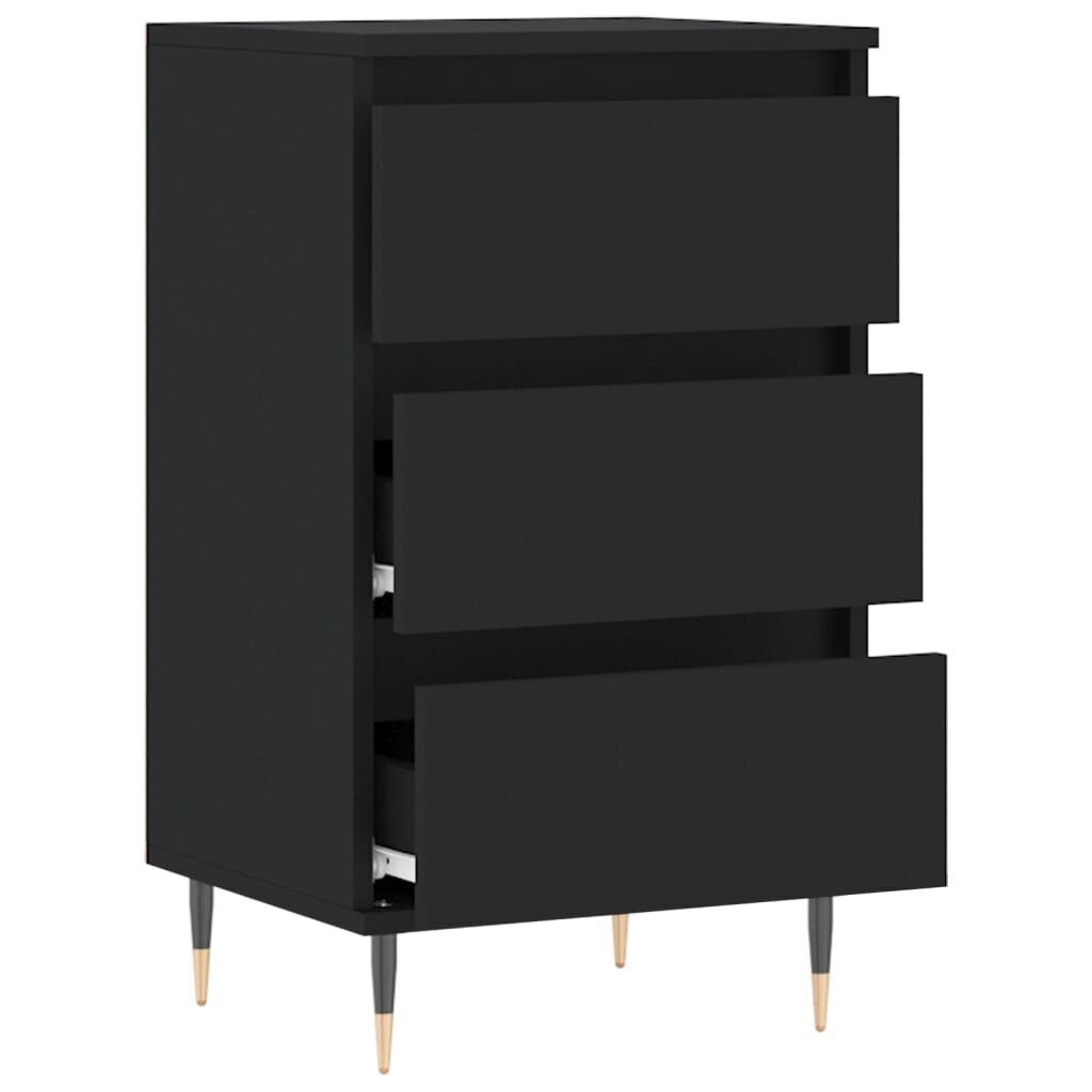 vidaXL puhvetkapp, must, 40 x 35 x 70 cm, tehispuit hind ja info | Elutoa väikesed kapid | kaup24.ee