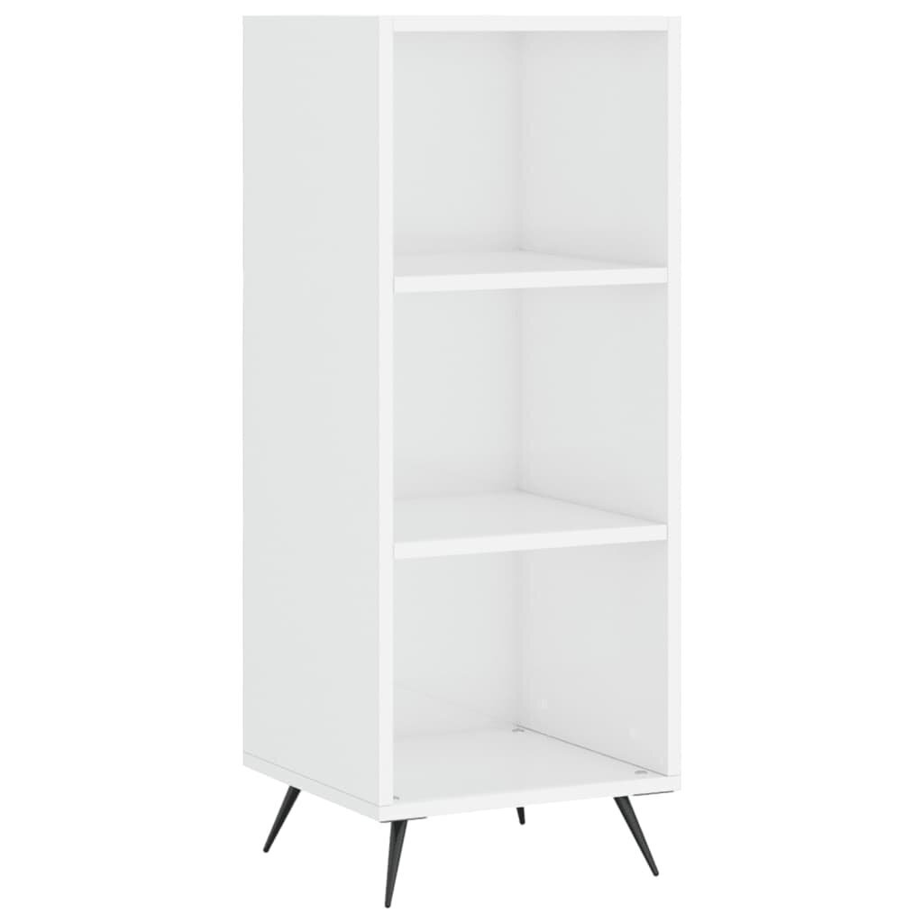 vidaXL kapp-riiul, kõrgläikega valge, 34,5 x 32,5 x 90 cm, tehispuit hind ja info | Elutoa väikesed kapid | kaup24.ee