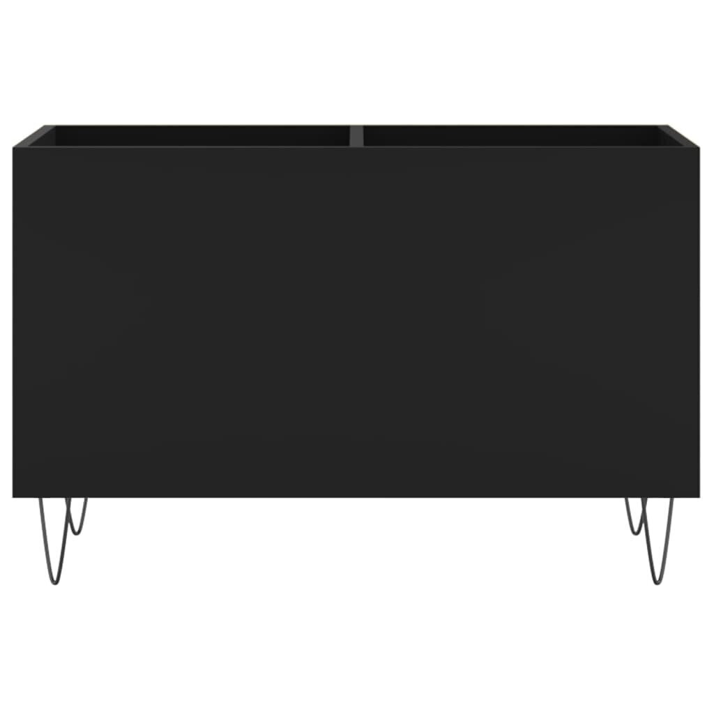 vidaXL plaadikapp, must, 74,5 x 38 x 48 cm, tehispuit hind ja info | Elutoa väikesed kapid | kaup24.ee