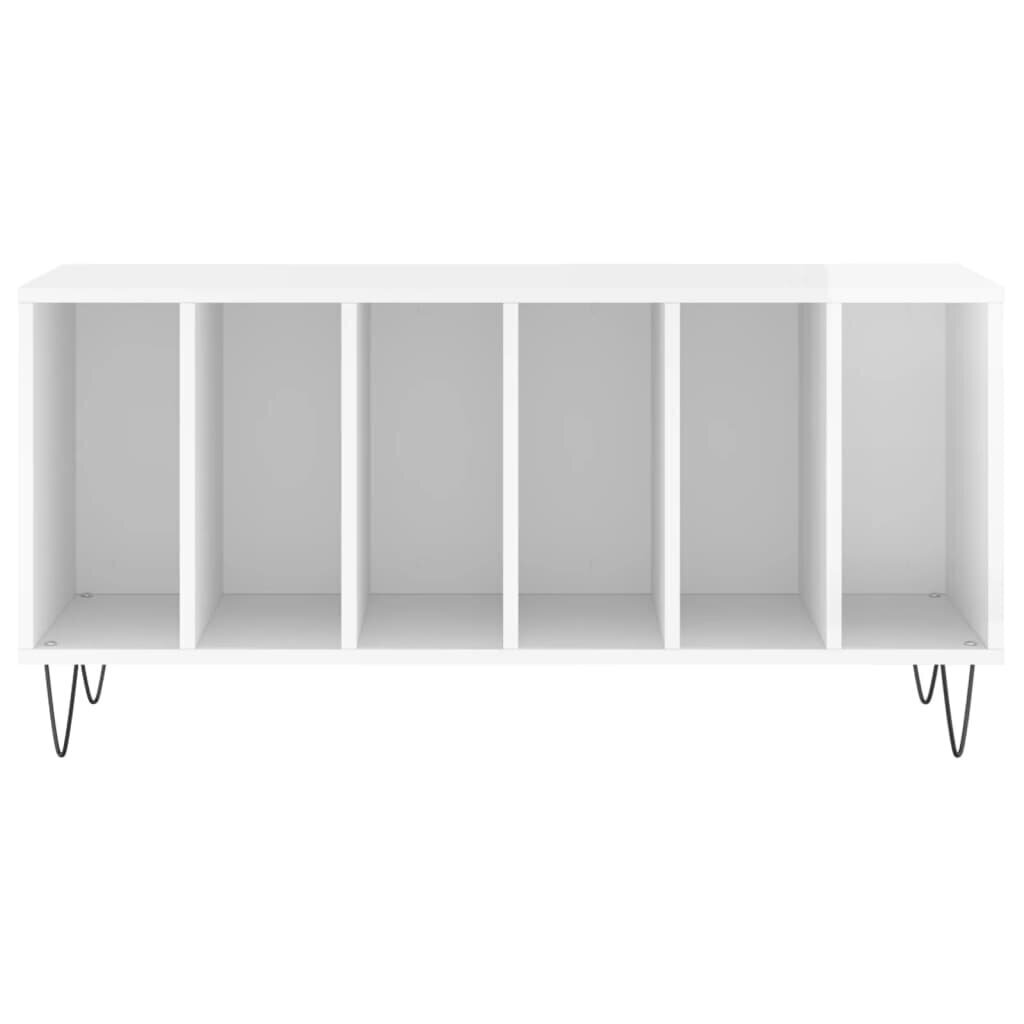 vidaXL plaadikapp, kõrgläikega valge, 100 x 38 x 48 cm, tehispuit цена и информация | Elutoa väikesed kapid | kaup24.ee