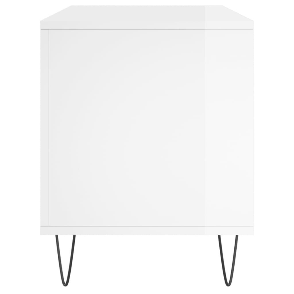 vidaXL plaadikapp, kõrgläikega valge, 100 x 38 x 48 cm, tehispuit hind ja info | Elutoa väikesed kapid | kaup24.ee