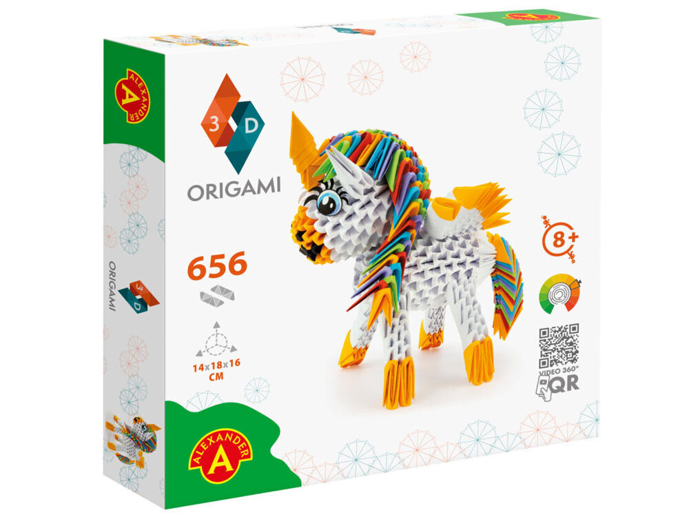 Alexander 3D origami loominguline komplekt, ükssarvik hind ja info | Arendavad mänguasjad | kaup24.ee