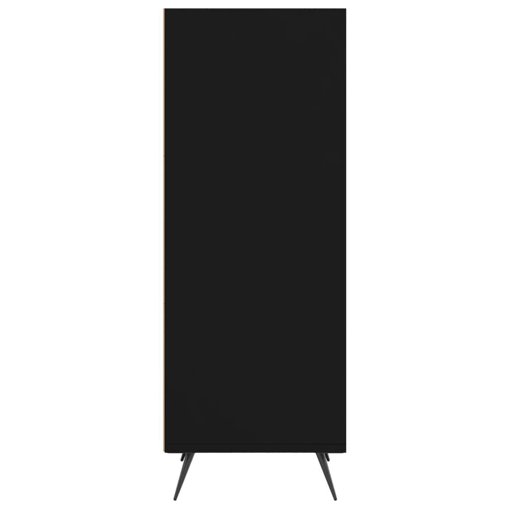 vidaXL kapp-riiul, must, 34,5 x 32,5 x 90 cm , tehispuit hind ja info | Elutoa väikesed kapid | kaup24.ee