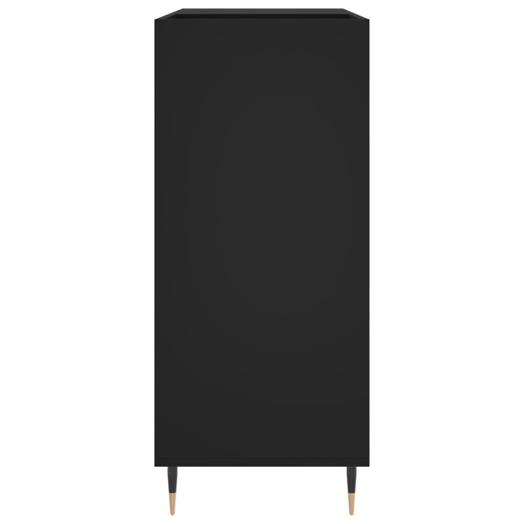vidaXL plaadikapp, must, 84,5 x 38 x 89 cm, tehispuit hind ja info | Elutoa väikesed kapid | kaup24.ee