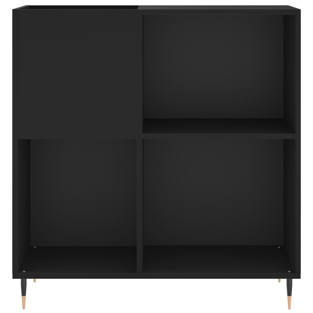 vidaXL plaadikapp, must, 84,5 x 38 x 89 cm, tehispuit hind ja info | Elutoa väikesed kapid | kaup24.ee