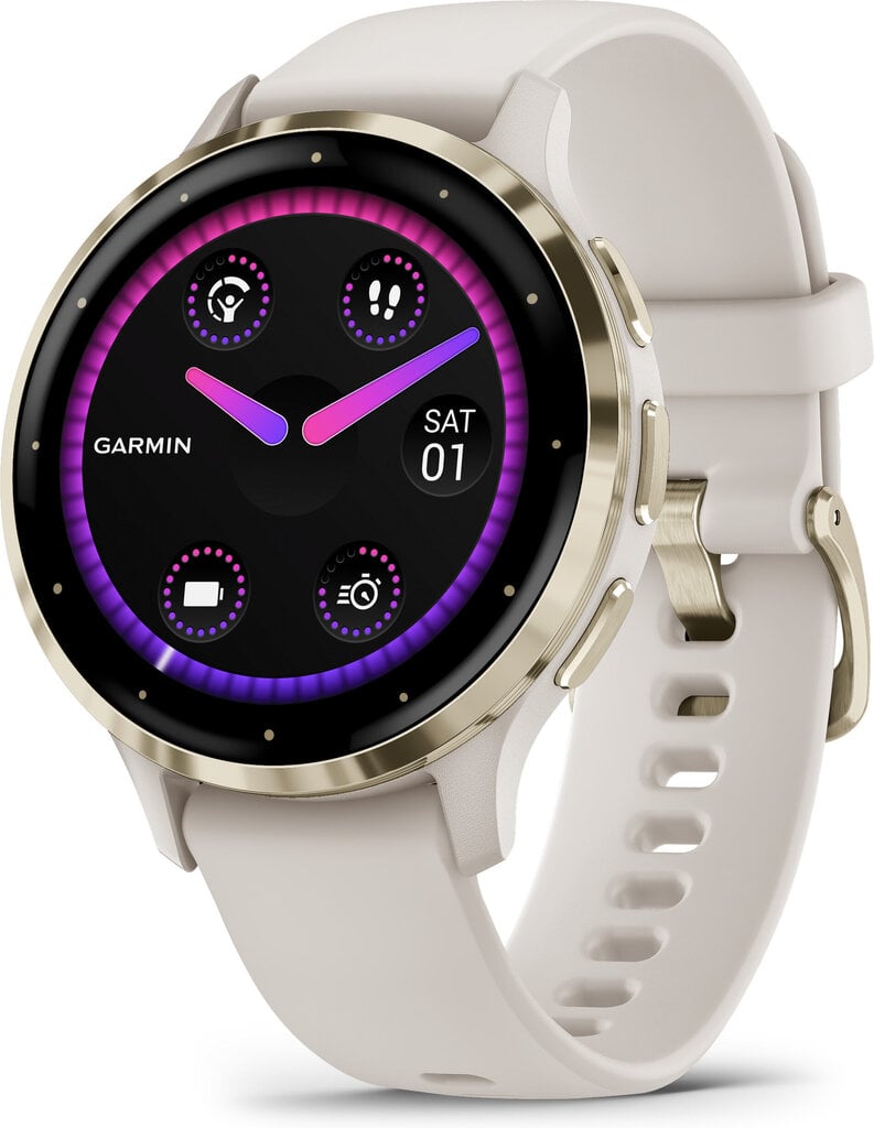 Garmin Venu® 3S Soft Gold Stainless Steel Bezel with Ivory Case and Silicone Band 41mm цена и информация | Nutikellad (smartwatch) | kaup24.ee