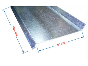 Отлив из цинка 50x1000, серый цена и информация | Водосточные системы | kaup24.ee