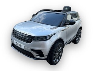 Детский электромобиль Range Rover Velar 12v с музыкальным модулем, серебристый глянцевый цена и информация | Электромобили для детей | kaup24.ee