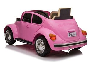 Volkswagen Beetle Classic 12v с музыкальным модулем, розовый цена и информация | Электромобили для детей | kaup24.ee