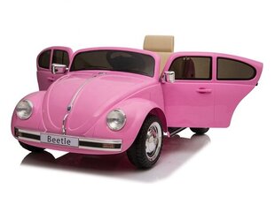 Volkswagen Beetle Classic 12v с музыкальным модулем, розовый цена и информация | Электромобили для детей | kaup24.ee