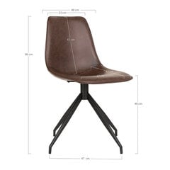 2-tooliga komplekt Monaco, tumepruun цена и информация | Стулья для кухни и столовой | kaup24.ee