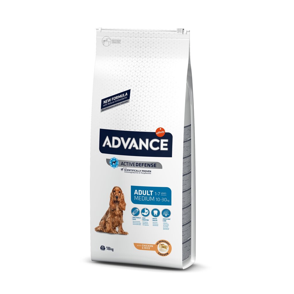 Advance Dog Medium Adult, 18 kg цена и информация | Kuivtoit koertele | kaup24.ee