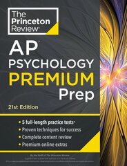 Princeton Review AP Psychology Premium Prep, 2024: 5 Practice Tests plus Complete Content Review plus Strategies & Techniques 2024 hind ja info | Noortekirjandus | kaup24.ee
