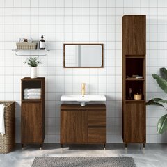3-osaline vannitoa mööblikomplekt vidaXL, pruun hind ja info | Vannitoa komplektid | kaup24.ee