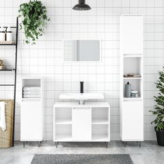 3-osaline vannitoamööbli komplekt vidaXL, valge цена и информация | Комплекты в ванную | kaup24.ee