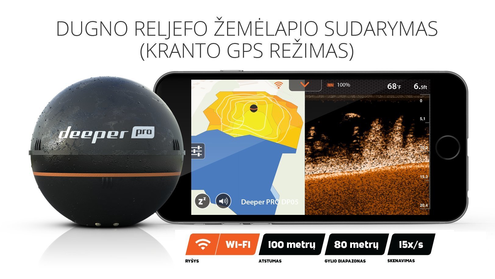 Сонар Deeper Smart Sonar PRO с Wi-Fi цена | kaup24.ee