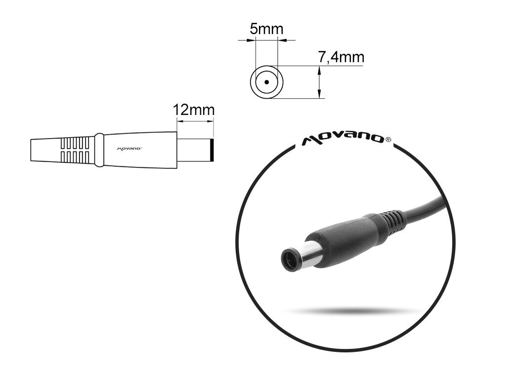 Autolaadija sülearvutile 19v 4.74a (7.4 x 5.0 pin) 90 W HP, Compaq hind ja info | Sülearvutite laadijad | kaup24.ee