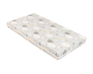 Madrats Kikka Boo Siesta Clouds Grey, 60x120x10 cm, hall hind ja info | Madratsid | kaup24.ee