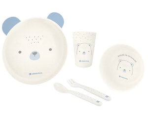 Детский набор посуды и столовых приборов Kikka Boo Bear with me, синий, 5 шт. цена и информация | Детская посуда, контейнеры для молока и еды | kaup24.ee