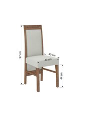 Söögitoa komplekt ADRK Furniture Rodos 57, pruun/hall цена и информация | Комплекты мебели для столовой | kaup24.ee