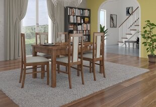 Söögitoa komplekt ADRK Furniture Rodos 52, pruun/beež hind ja info | Söögilauakomplektid | kaup24.ee