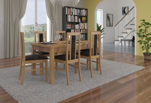 Söögitoa komplekt ADRK Furniture Rodos 52, pruun/hall цена и информация | Комплекты мебели для столовой | kaup24.ee