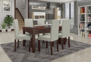 Köögimööbli komplekt ADRK Furniture Rodos 56, pruun/beež цена и информация | Комплекты мебели для столовой | kaup24.ee