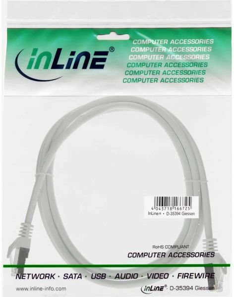 InLine, RJ45 SF/UTP Cat.5e, 2m (72502W) цена и информация | Kaablid ja juhtmed | kaup24.ee