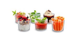 Набор контейнеров для закусок/десертов, 6 шт. цена и информация | Стаканы, фужеры, кувшины | kaup24.ee
