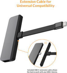 Hyper HyperDrive 6-in-1, USB-C hind ja info | Kaablid ja juhtmed | kaup24.ee