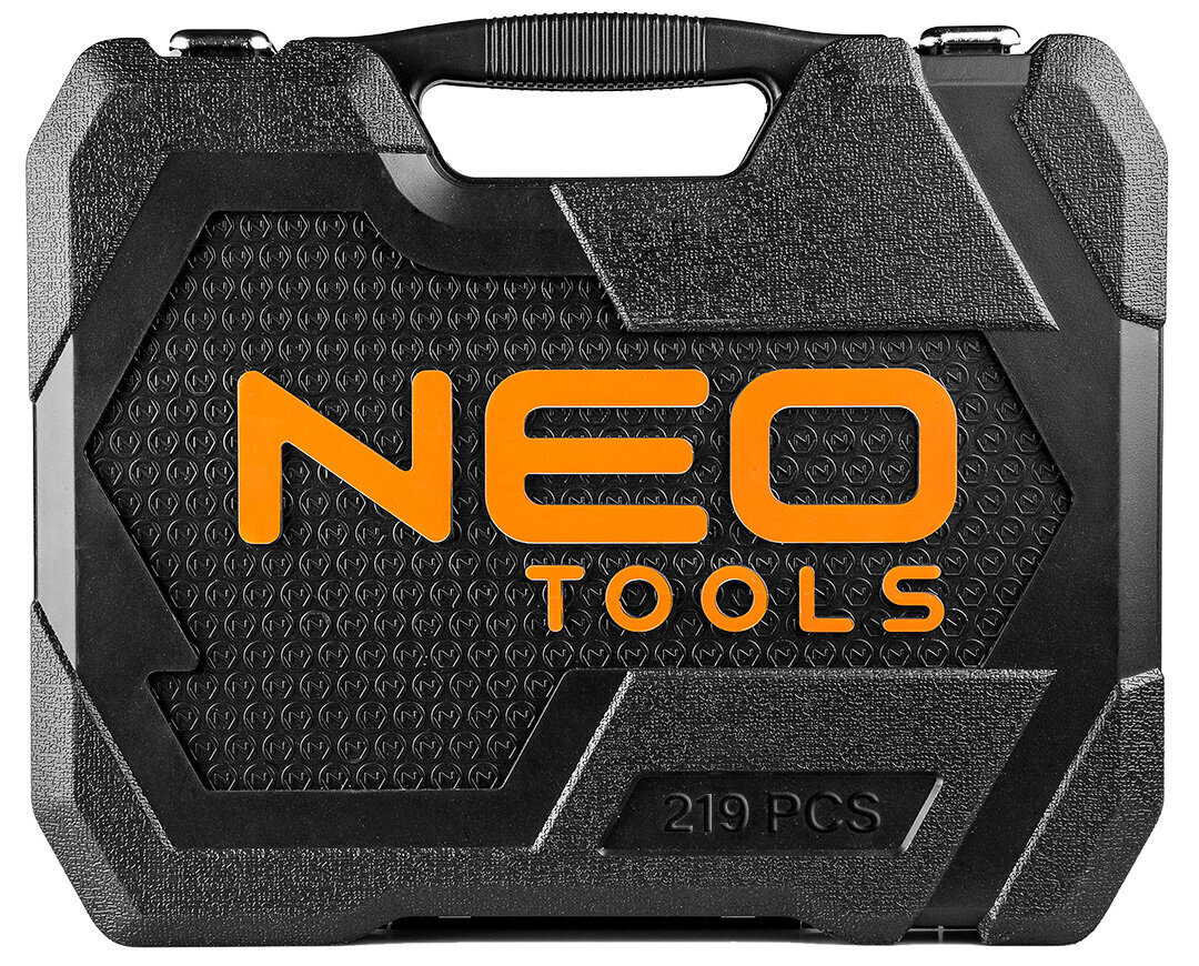 Tööriistakomplekt Neo 10-076, 219 tk. цена и информация | Tööriistakastid, tööriistahoidjad | kaup24.ee