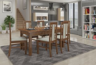 Söögitoa komplekt ADRK Furniture Rodos 59, pruun/beež цена и информация | Комплекты мебели для столовой | kaup24.ee