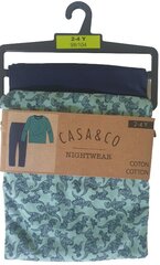 Pidžaama poistele Casa mod. 0533, sinine-roheline цена и информация | Пижамы, халаты для мальчиков | kaup24.ee