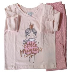 Pidžaama tüdrukutele Casa 0233, roosa hind ja info | Tüdrukute hommikumantlid ja pidžaamad | kaup24.ee