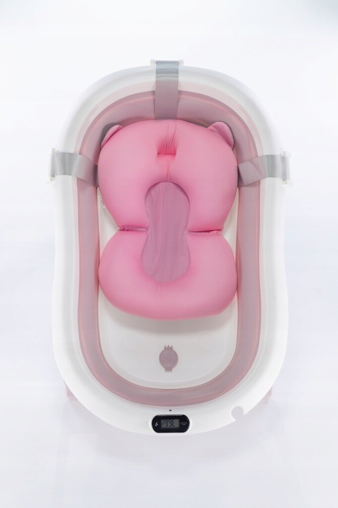 Kokkupandav beebivann termomeetriga To-ma, 80cm roosa цена и информация | Vannitooted | kaup24.ee