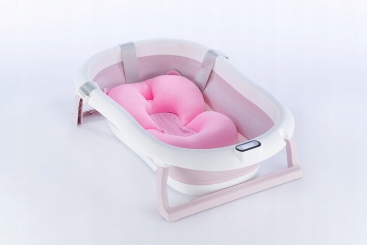 Kokkupandav beebivann termomeetriga To-ma, 80cm roosa hind ja info | Vannitooted | kaup24.ee