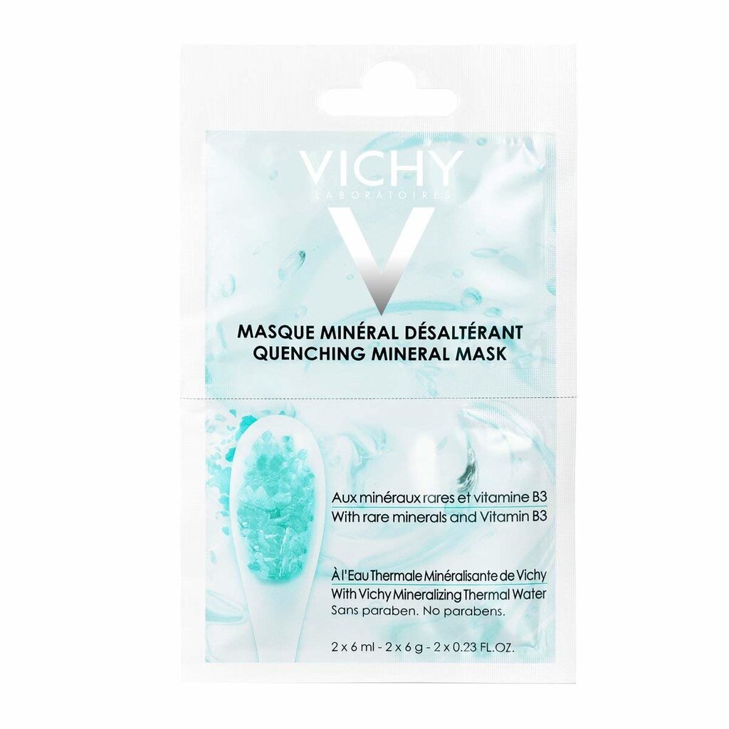 Niisutav näomask Vichy Quenching Mineral 2 x 6 ml цена и информация | Näomaskid, silmamaskid | kaup24.ee