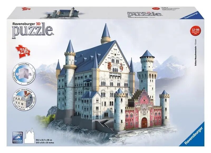 Puzzle Neuschwanstein Castle Ravensburger, 216 tk hind ja info | Pusled | kaup24.ee