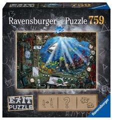 Puzzle Ravensburgeri allveelaev, 759 tk hind ja info | Pusled | kaup24.ee