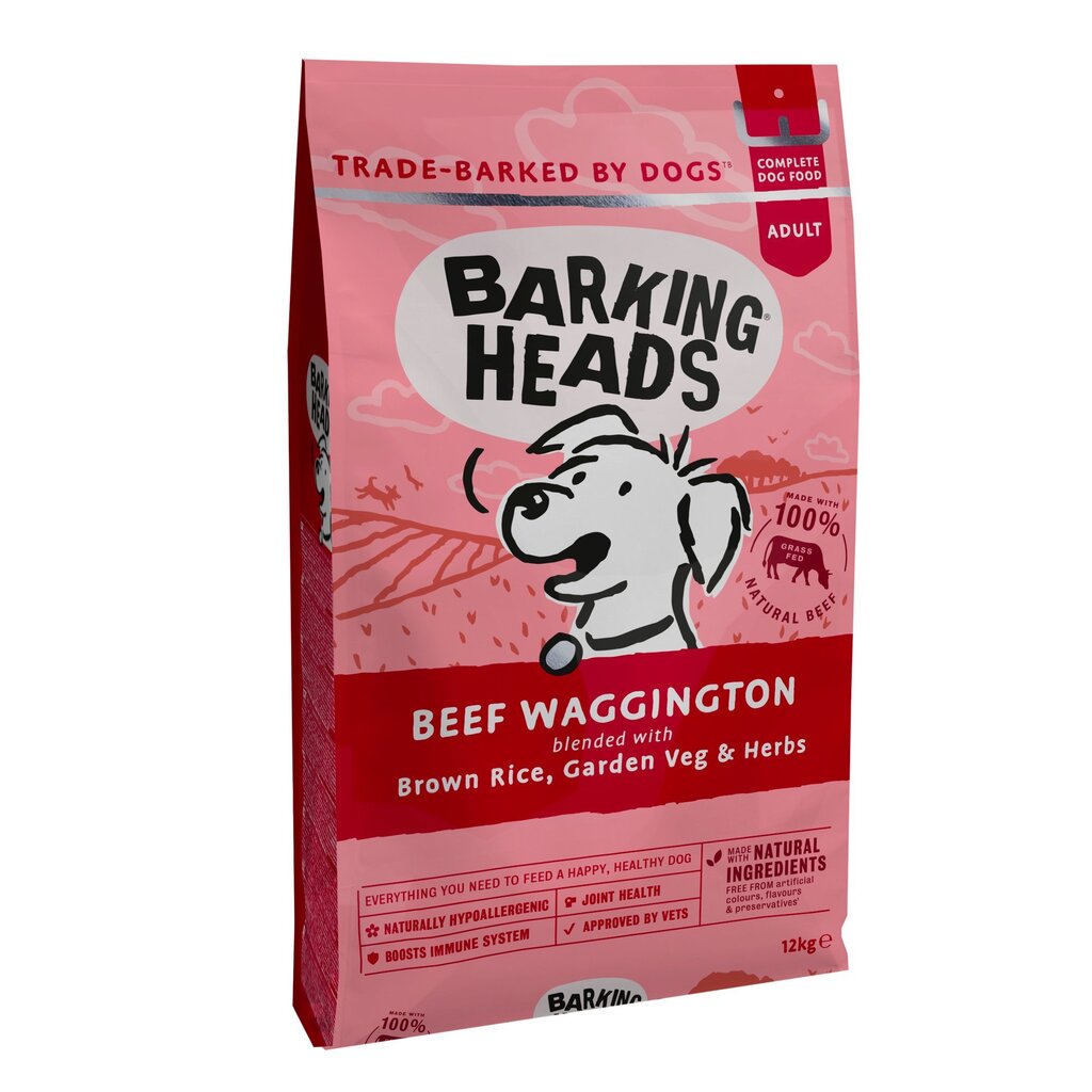 Kuivtoit koertele Barking Heads veiselihaga Beef Waggington​, 12 kg hind ja info | Kuivtoit koertele | kaup24.ee