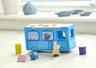 Peppa Pig puidust bussisorteerija hind ja info | Arendavad mänguasjad | kaup24.ee