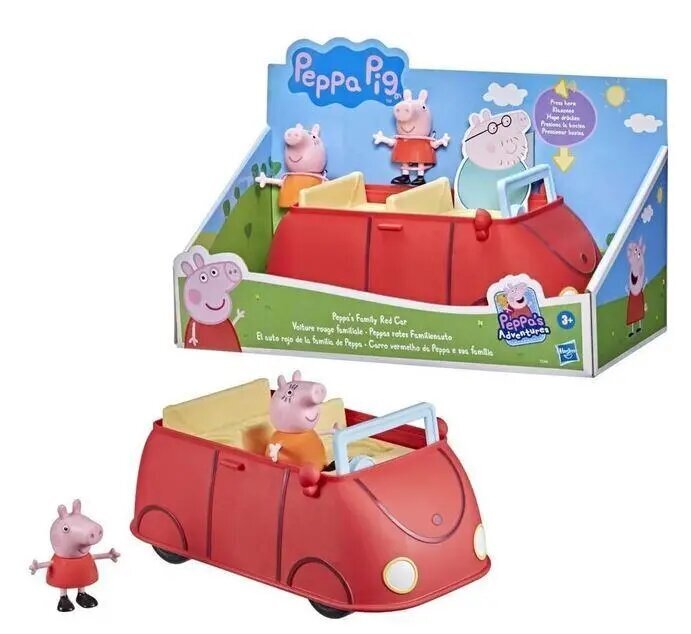 Mängubuss Hasbro Peppa Pig Family Red Car F2184 hind ja info | Arendavad mänguasjad | kaup24.ee