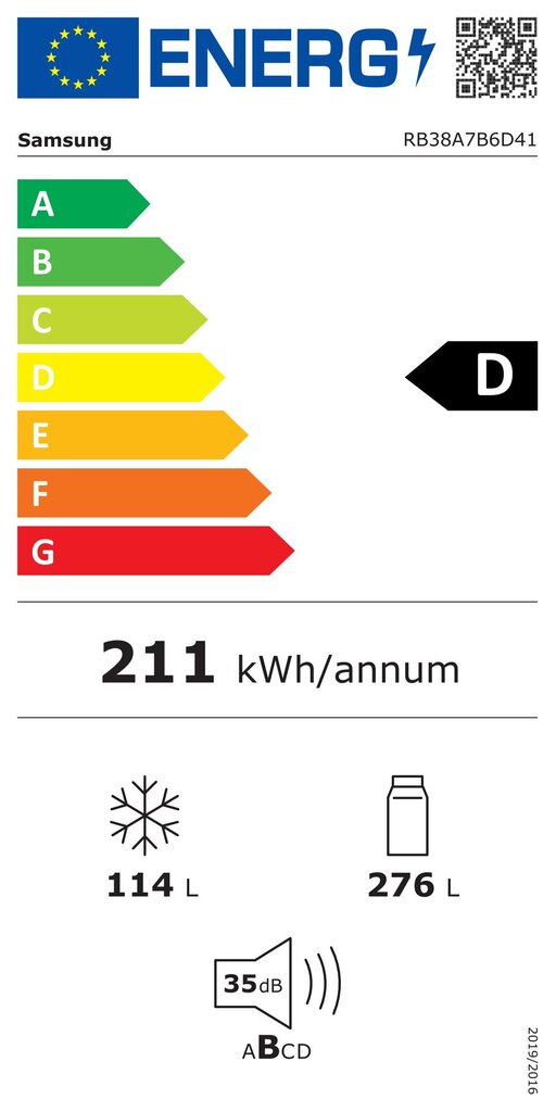 Samsung RB38A7B6D41/EF цена и информация | Külmkapid | kaup24.ee