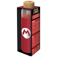 Silikoonkorgiga klaaspudel Super Mario M, 585 ml цена и информация | Фляги для воды | kaup24.ee